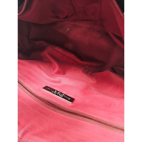 Vintage Y2K Preston York Dark Cherry Red Leather Bag Minimalist Mini Purse - Picture 2 of 7